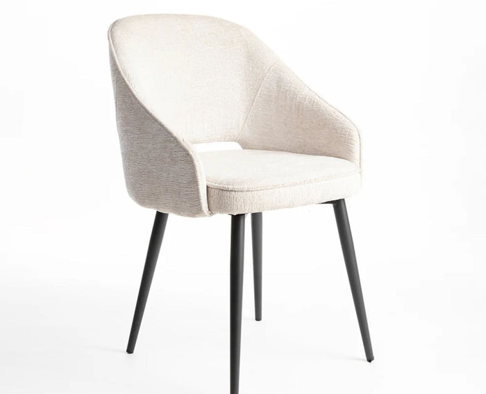 Grove Grace Dining Chair – Modern Upholstered Dining Chair for Home & Café Light Beige