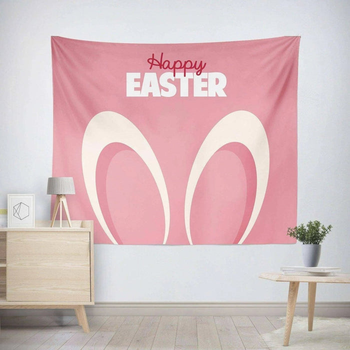 Hanging Cloth Easter Tapestry - Vibrant Cartoon Square Landscape Design - 95x73, 130x150, 150x150 - DiyCraftsProject