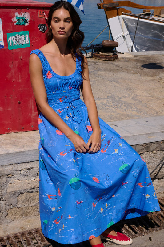 Harper Dress- Dip Blue