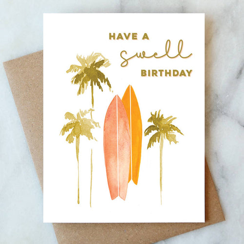 Have A Swell Surf Birthday Greeting Card