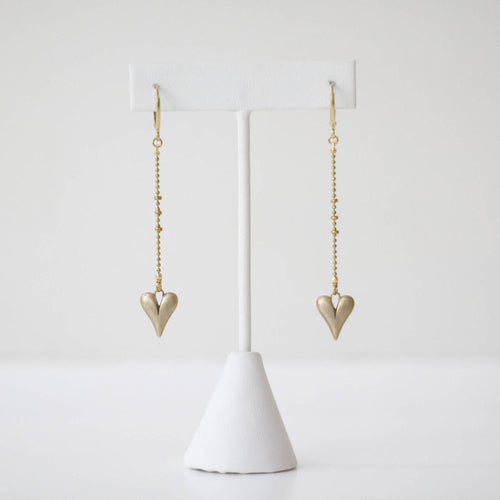 Heart Drop Earrings