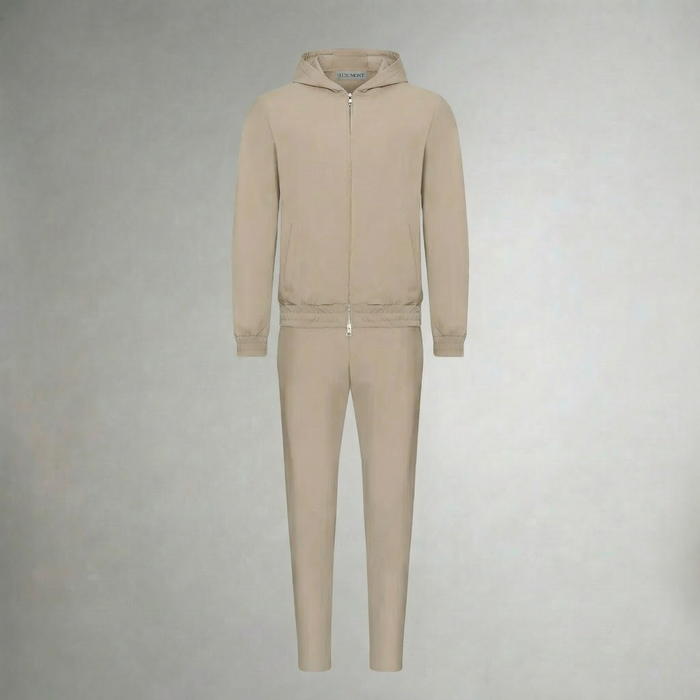 HOODED BEIGE TECH SUIT
