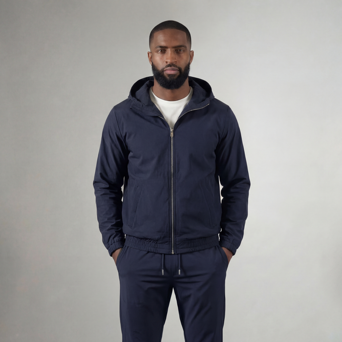 HOODED NAVY TECH SUIT