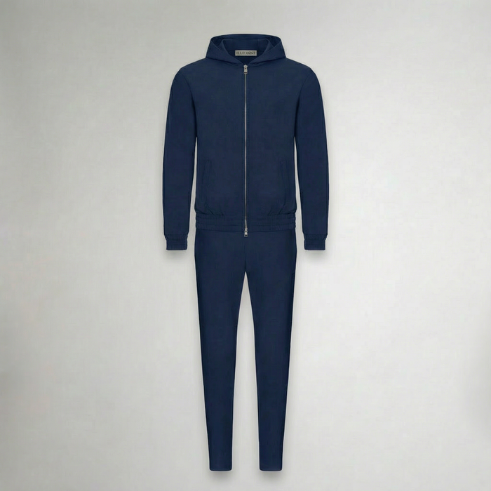 HOODED NAVY TECH SUIT