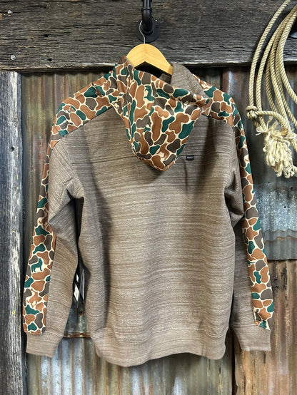 Hooey Canyon Shitake Brown Hoody with Duke Camo Pattern