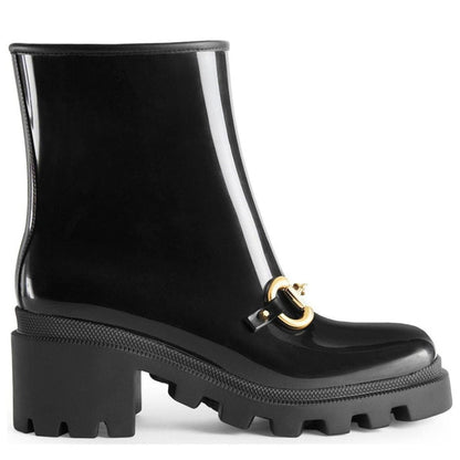 Gucci Horsebit - Detailed Heeled Rubber Rain Boots - Runway Catalog