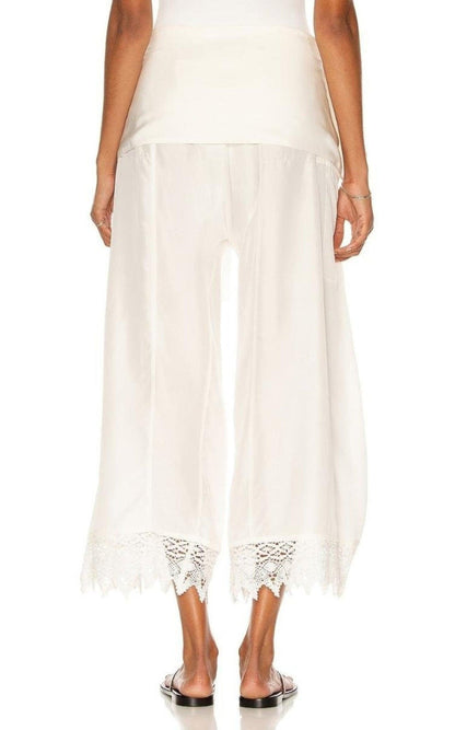 Loewe Ibiza Macramé Belted Trousers - Runway Catalog