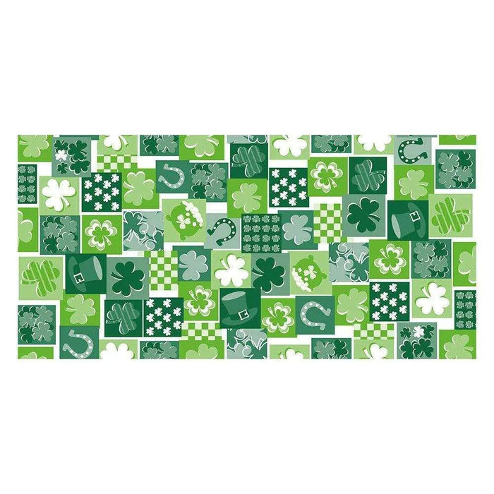Irish Holiday Party Tablecloth - Fashion Green Minimalist Print - Durable Plastic - 137x229CM - DiyCraftsProject