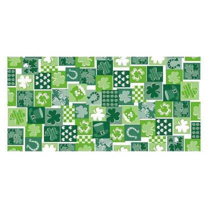 Irish Holiday Party Tablecloth - Fashion Green Minimalist Print - Durable Plastic - 137x229CM - DiyCraftsProject