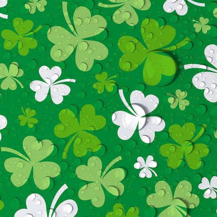 Irish Holiday Party Tablecloth - Fashion Green Minimalist Print - Durable Plastic - 137x229CM - DiyCraftsProject