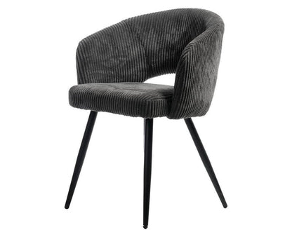 Iron Leaf Dining  Chair  – Modern Upholstered Dining Chair for Home & Café Grey