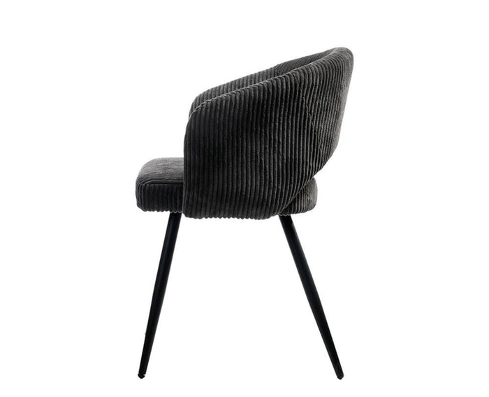 Iron Leaf Dining  Chair  – Modern Upholstered Dining Chair for Home & Café Grey