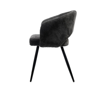 Iron Leaf Dining  Chair  – Modern Upholstered Dining Chair for Home & Café Grey