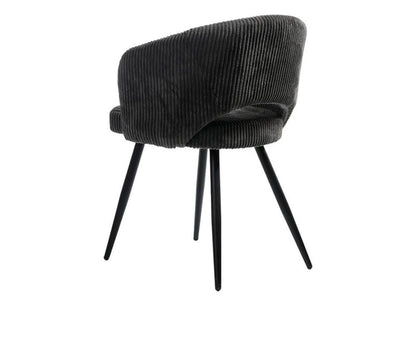 Iron Leaf Dining  Chair  – Modern Upholstered Dining Chair for Home & Café Grey
