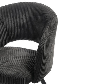 Iron Leaf Dining  Chair  – Modern Upholstered Dining Chair for Home & Café Grey