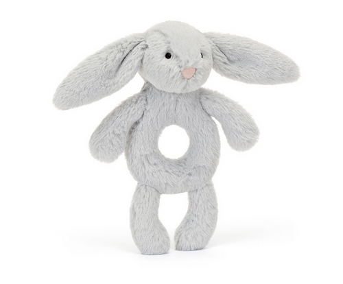 Jellycat Ring Rattle Bashful Silver Bunny