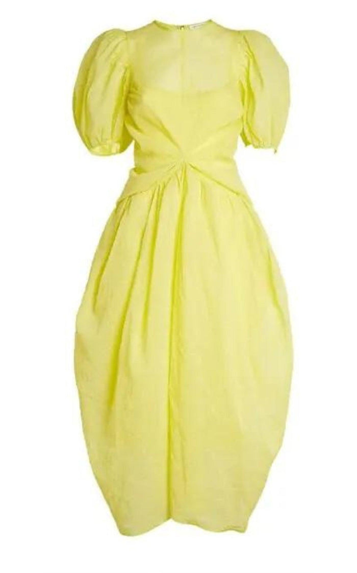 Cecilie Bahnsen Juniper Puff - Sleeved Midi Dress - Runway Catalog