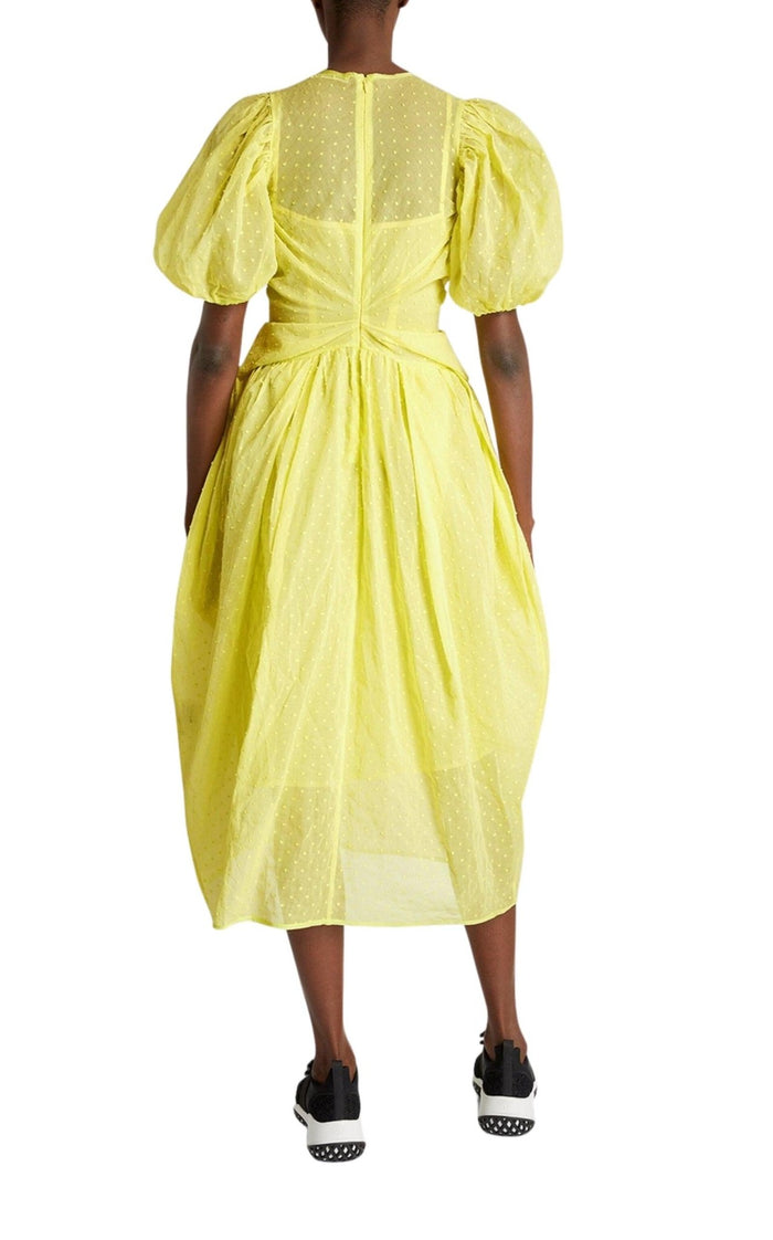 Cecilie Bahnsen Juniper Puff - Sleeved Midi Dress - Runway Catalog