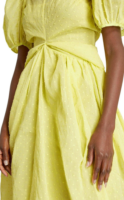 Cecilie Bahnsen Juniper Puff - Sleeved Midi Dress - Runway Catalog