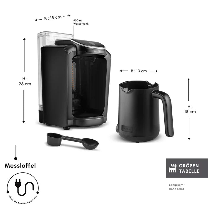 KARACA Karaca Hatır Aqua Watertank Automatische Turkse Koffiemachine Zwart