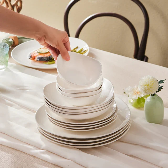 KARACA Karaca Streamline Rubicon 24-delig servies voor 6 personen, wit