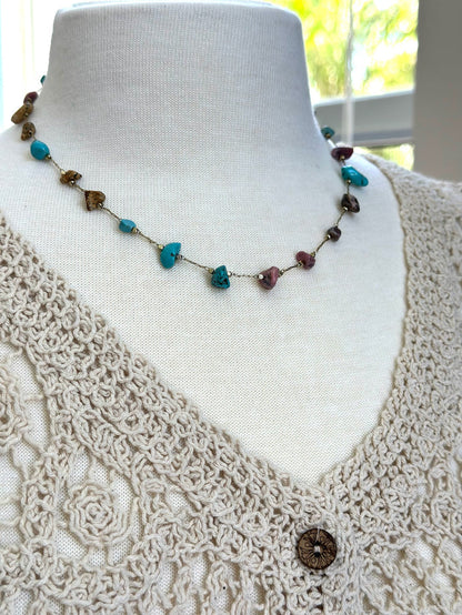 Karson necklace styled on mannequin
