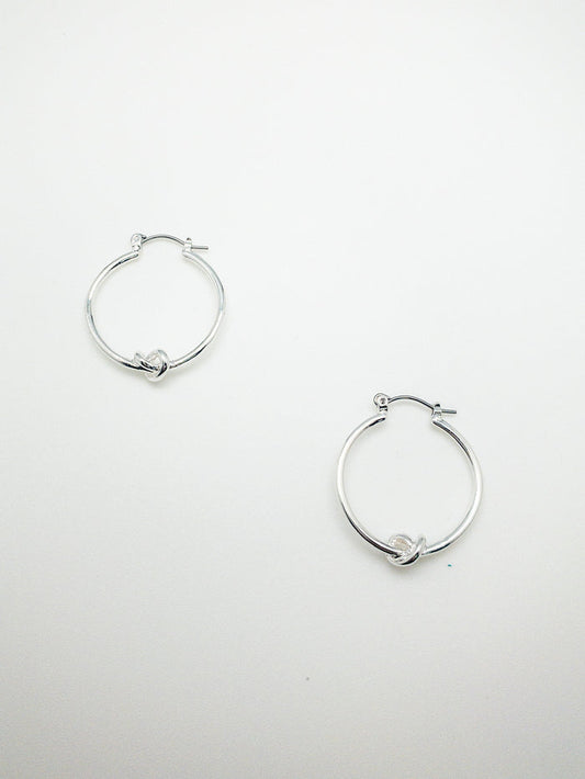 Kelly Love Knot Earrings - Silver