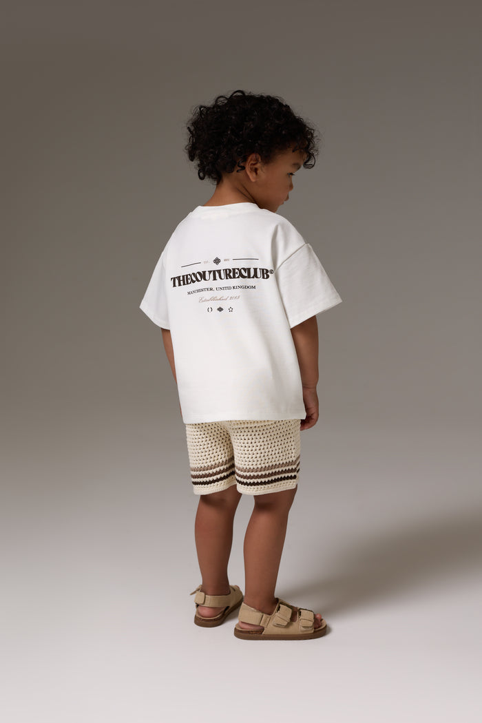 KIDS COPYRIGHT MULTI GRAPHIC T-SHIRT - OFF WHITE