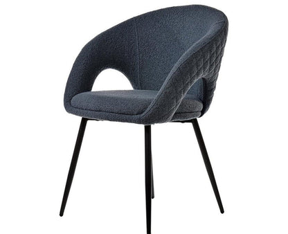 Kite Key Dining Chair – Modern Upholstered Dining Chair for Home & Café Blue
