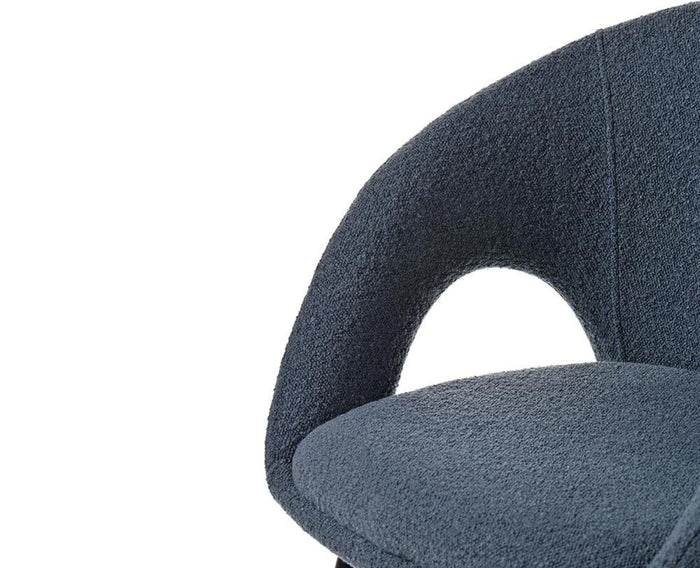 Kite Key Dining Chair – Modern Upholstered Dining Chair for Home & Café Blue