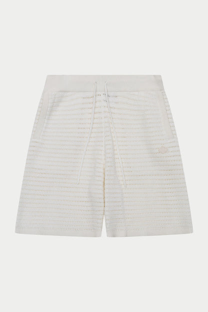 KNITTED SHORTS - WHITE