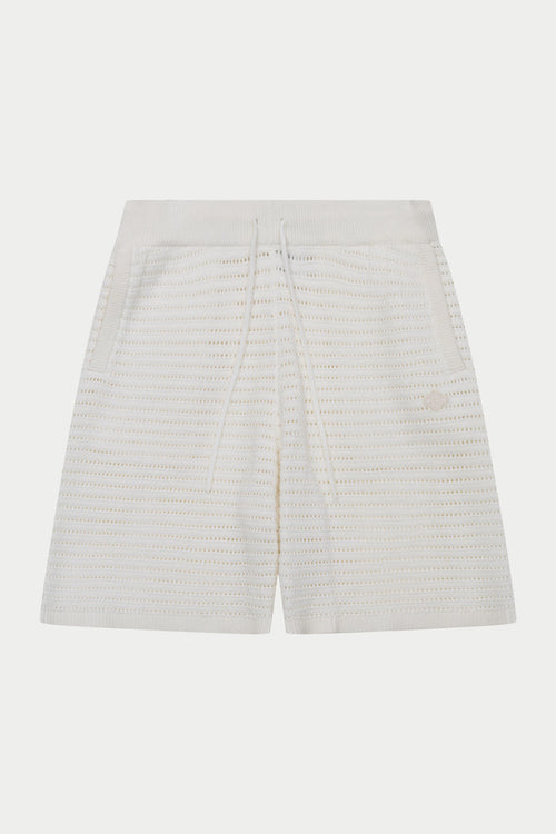 KNITTED SHORTS - WHITE