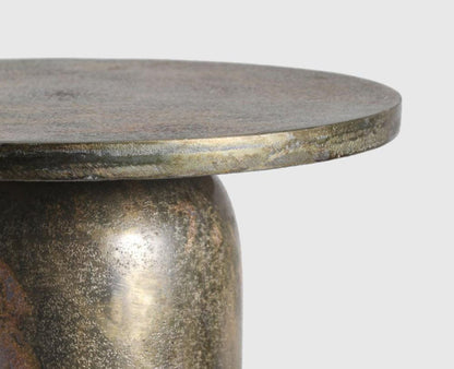 Krim Aluminium Accent Table Matte Antique Brass
