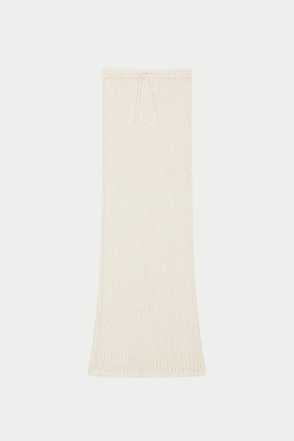 LADDER KNIT MAXI SKIRT - CREAM