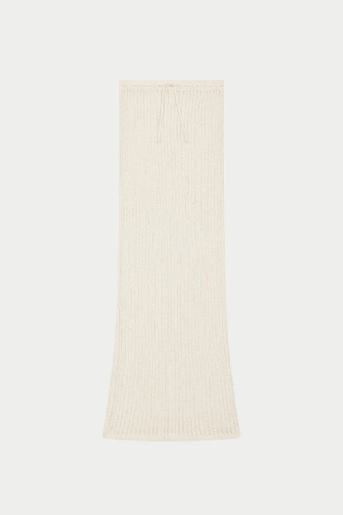 LADDER KNIT MAXI SKIRT - CREAM
