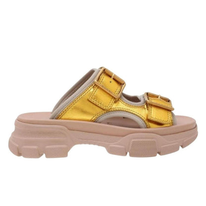 Gucci Leather Chunky Slide Sandals - Runway Catalog