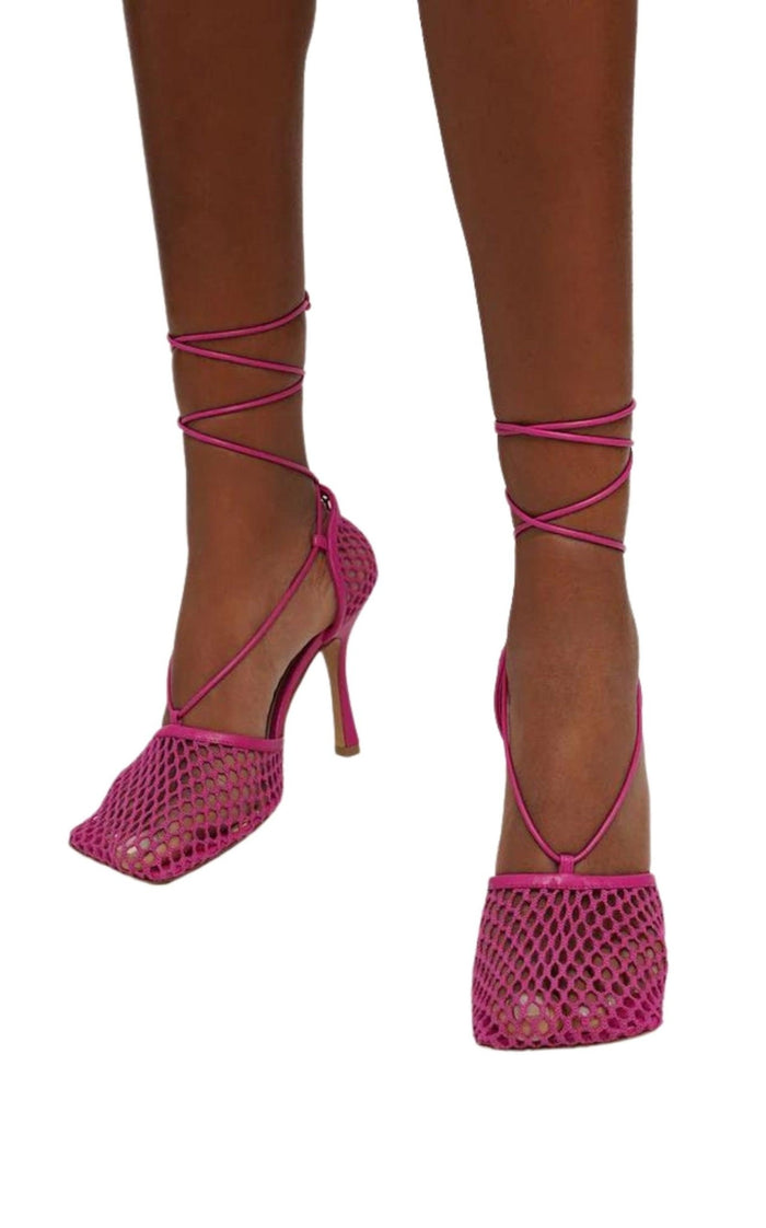 Bottega Veneta Leather Stretch Lace - up Pumps - Runway Catalog