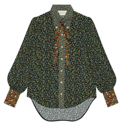 Gucci Liberty Floral Bow Detail Shirt - Runway Catalog