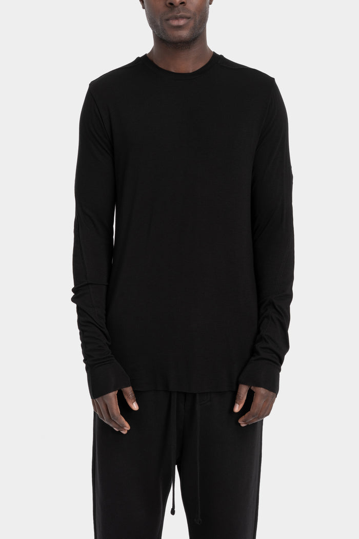 Thom Krom | SS26 - Lightweight long sleeve tee, Black MTS953