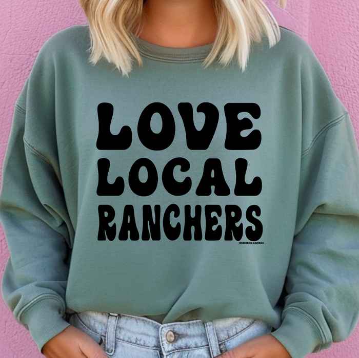 Love Local Ranchers Black Ink- Crewneck