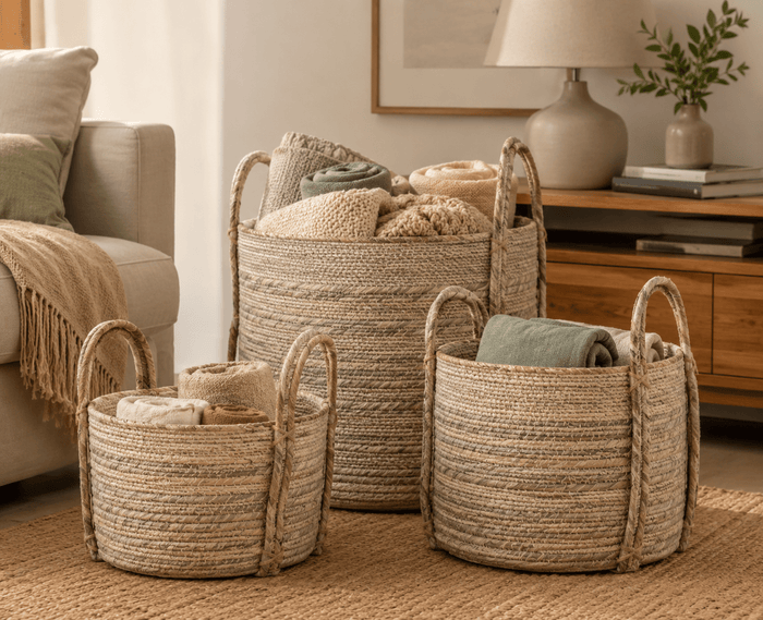 Lubrint Basket set of 3 Seagrass
