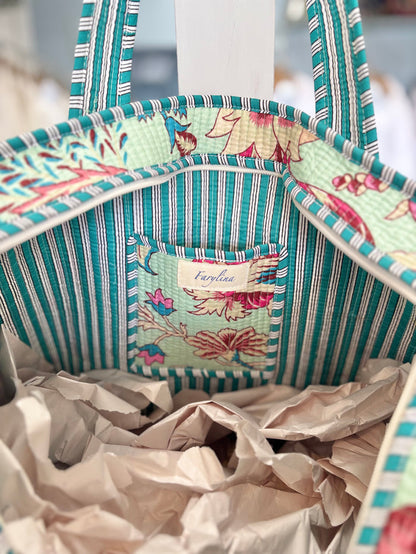 Open bag with inside pocket.
