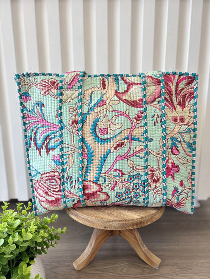 Quilted tote bag.