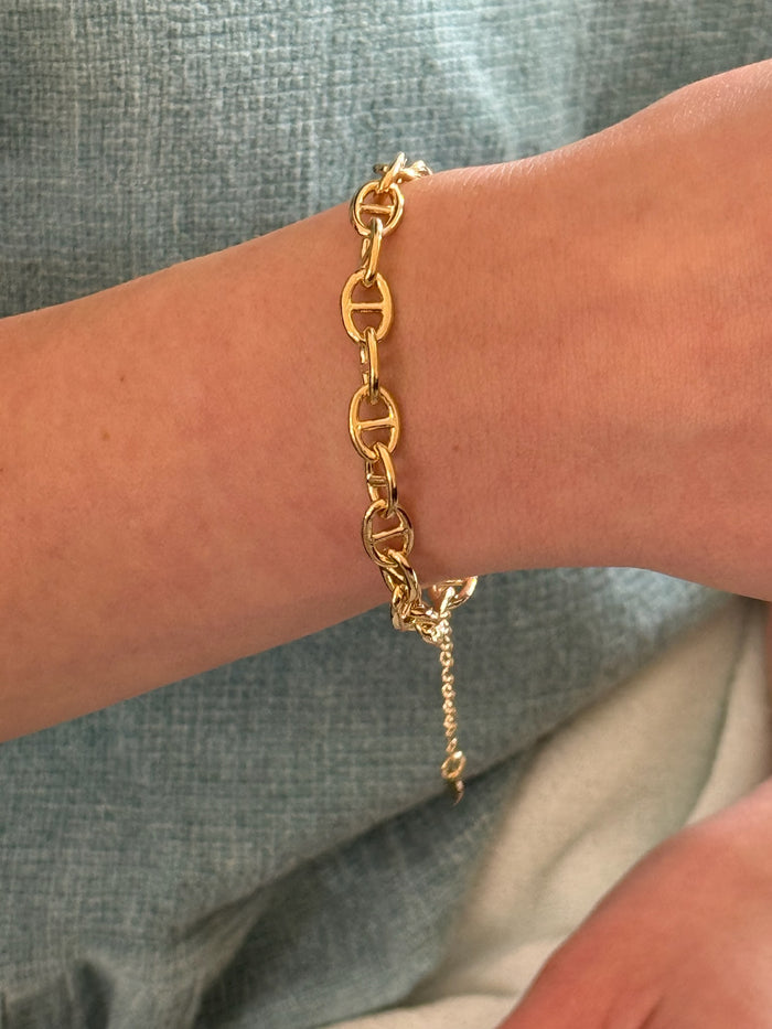 Mila Mariner Chain Bracelet in Gold plated Sterling