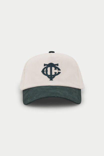 MONOGRAM CORD CAP - FOREST GREEN