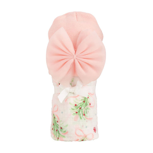 Mudpie- Christmas Tree Swaddle & Hat Set #12140210