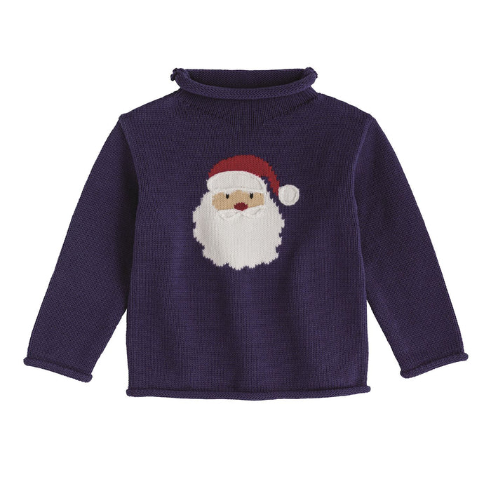 Mudpie- Navy Santa Rollneck Sweater #10140084