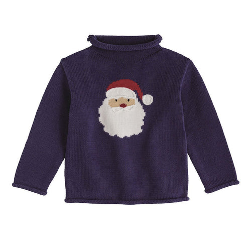 Mudpie- Navy Santa Rollneck Sweater #10140084
