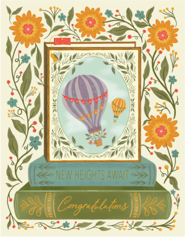New Heights Await Inspirational Graduation Card