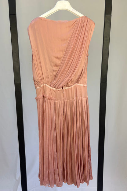 Nina Ricci Pink Draped silk dress